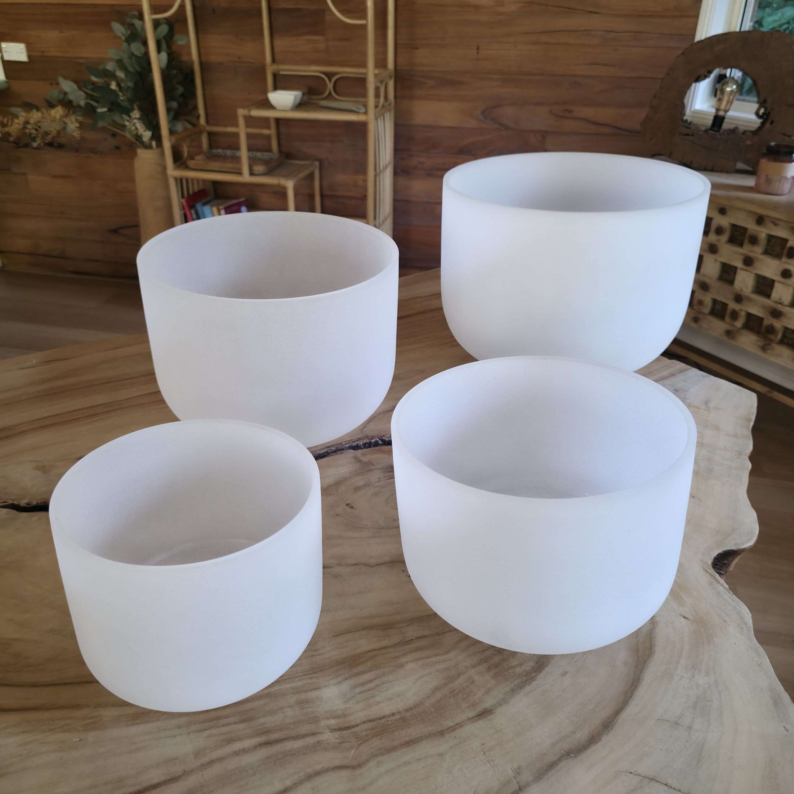 crystal singing bowls primordial self discovery (set of 4)
